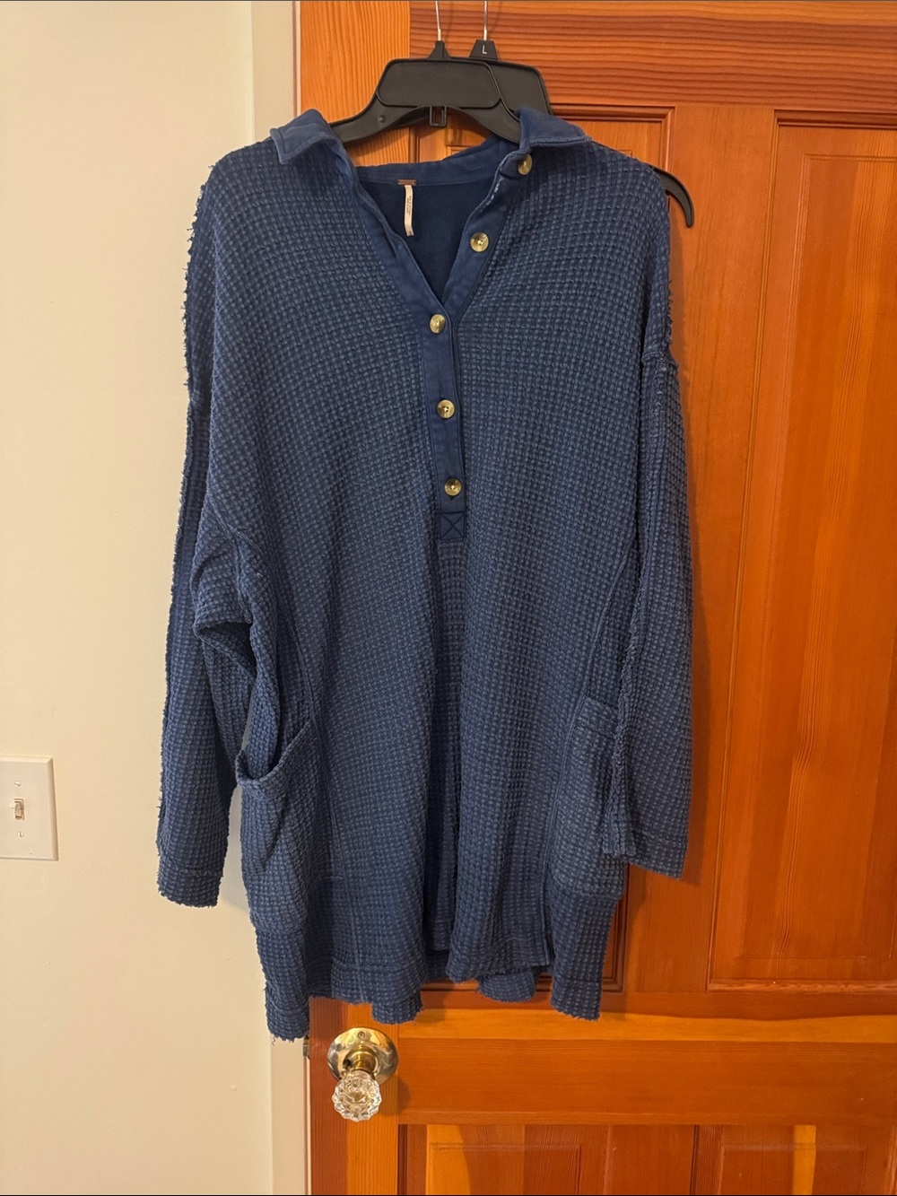 Free People Waffle Knit Dress with Pockets